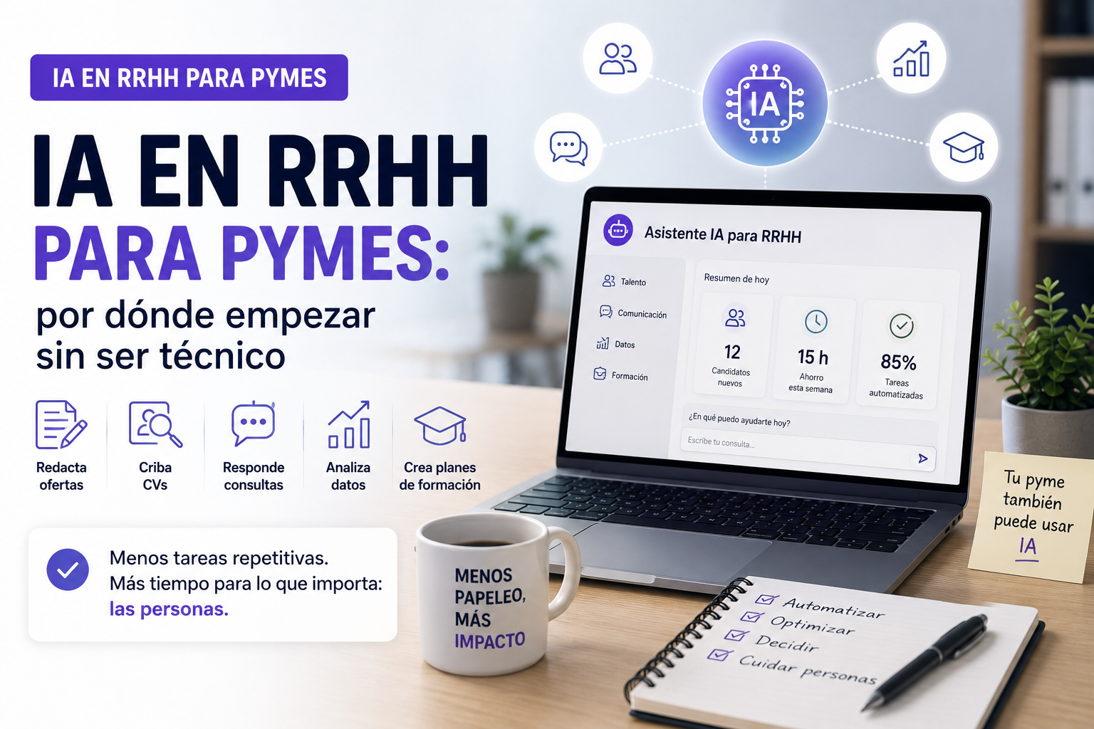 Cómo aplicar IA en RRHH si tienes una pyme